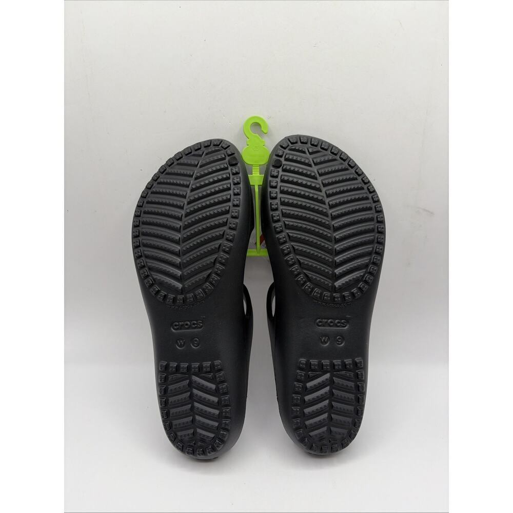 CROCS Women’s Sz 9 KADEE II SANDAL/SLIDE Flip Flops Black NWT - Picture 2 of 3